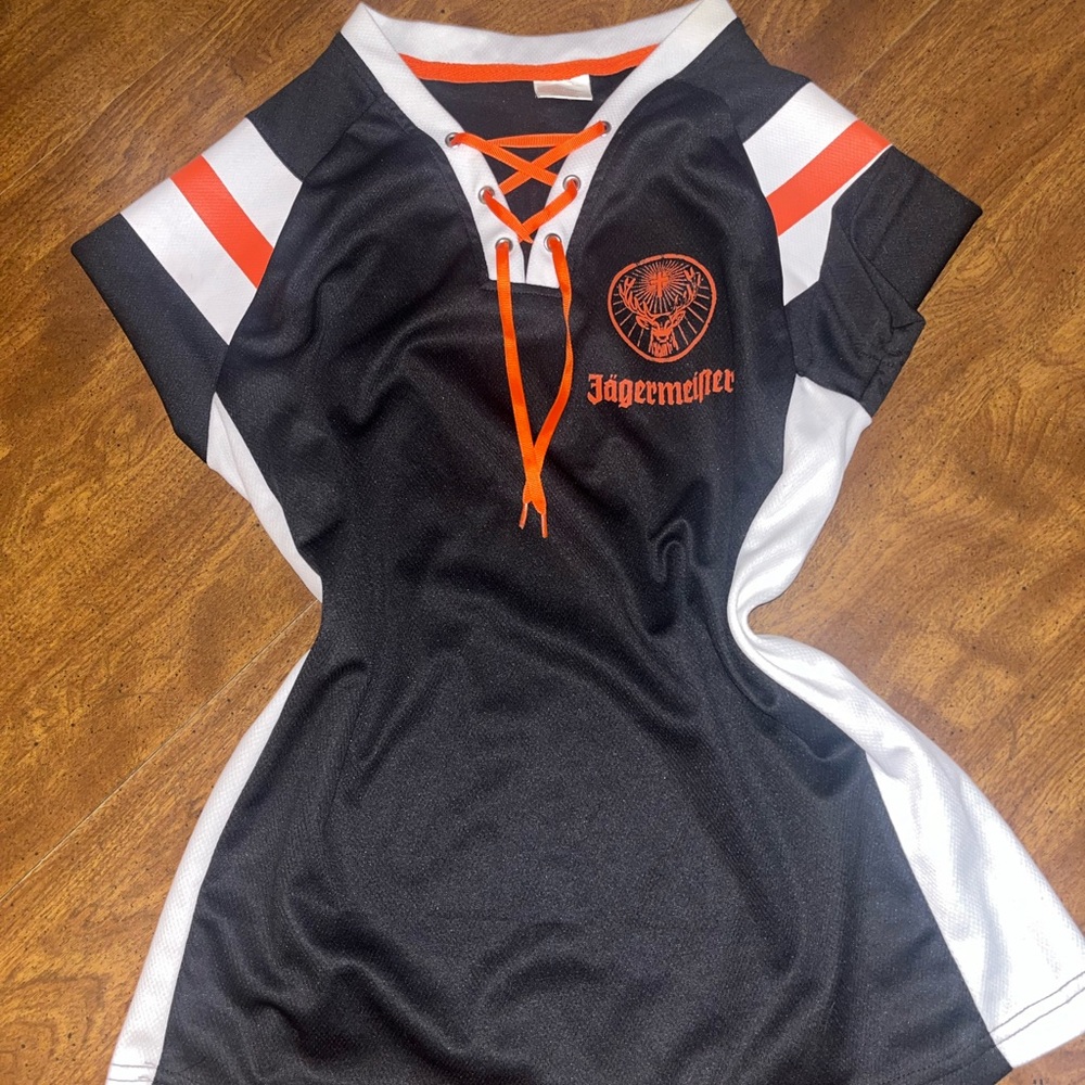 Jägermeister Black and Orange Lace-Up Shirt